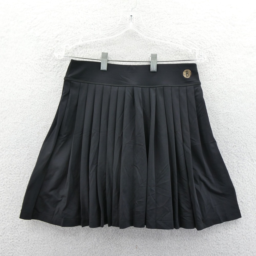 DKNY Sport Skort Women Size Small Brooklyn Nets NBA Pleated Activewear Black